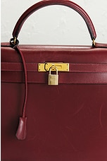 FWRD Renew Hermes Kelly 32 Handbag in Burgundy, view 6, click to view large image.