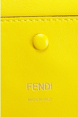 FWRD Renew Fendi Embroidered Leather Shoulder Bag in Yellow, view 5, click to view large image.