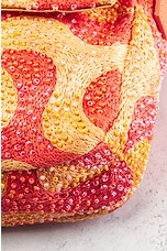 FWRD Renew Fendi Mama Beaded Baguette Shoulder Bag in Orange, view 7, click to view large image.