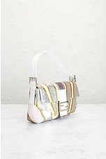FWRD Renew Fendi Sequin Baguette Shoulder Bag in White, view 4, click to view large image.