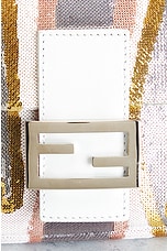 FWRD Renew Fendi Sequin Baguette Shoulder Bag in White, view 6, click to view large image.