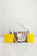 FWRD Renew Fendi Sequin Baguette Shoulder Bag in White, view 9, click to view large image.