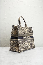 FWRD Renew Dior Toile De Jouy Canvas Book Tote Bag in Beige, view 4, click to view large image.