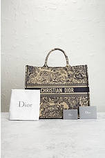 FWRD Renew Dior Toile De Jouy Canvas Book Tote Bag in Beige, view 9, click to view large image.
