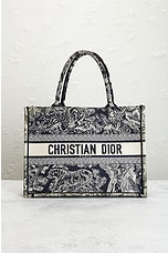 FWRD Renew Dior Toile De Jouy Canvas Book Tote Bag in Grey, view 2, click to view large image.