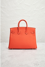 FWRD Renew Hermes Togo Birkin 25 Handbag in Orange, view 3, click to view large image.