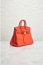 FWRD Renew Hermes Togo Birkin 25 Handbag in Orange, view 4, click to view large image.