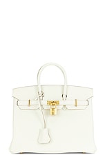 FWRD Renew Hermes Togo Birkin 25 Handbag in Cream, view 1, click to view large image.
