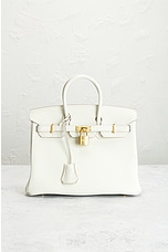 FWRD Renew Hermes Togo Birkin 25 Handbag in Cream, view 2, click to view large image.
