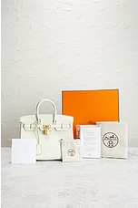 FWRD Renew Hermes Togo Birkin 25 Handbag in Cream, view 8, click to view large image.