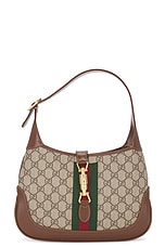 FWRD Renew Gucci GG Jackie Shoulder Bag in Brown, view 1, click to view large image.