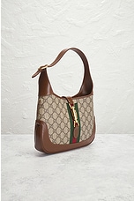FWRD Renew Gucci GG Jackie Shoulder Bag in Brown, view 4, click to view large image.