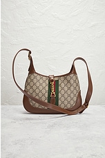 FWRD Renew Gucci GG Jackie Shoulder Bag in Brown, view 5, click to view large image.