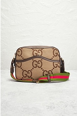 FWRD Renew Gucci Jumbo GG Canvas Messenger Bag in Brown, view 2, click to view large image.
