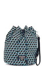 FWRD Renew Prada Drawstring Shoulder Bag in Blue, view 1, click to view large image.