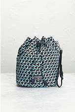 FWRD Renew Prada Drawstring Shoulder Bag in Blue, view 2, click to view large image.