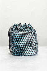 FWRD Renew Prada Drawstring Shoulder Bag in Blue, view 3, click to view large image.