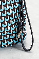 FWRD Renew Prada Drawstring Shoulder Bag in Blue, view 7, click to view large image.