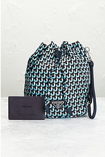 FWRD Renew Prada Drawstring Shoulder Bag in Blue, view 8, click to view large image.