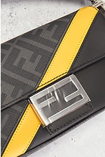 FWRD Renew Fendi Diagonal Zucca 2 Way Baguette Shoulder Bag in Black, view 5, click to view large image.