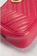 FWRD Renew Gucci GG Marmont Quilted Leather Shoulder Bag in Red, view 7, click to view large image.