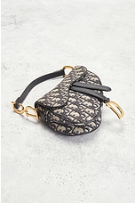 FWRD Renew Dior Oblique Saddle Bag in Black, view 4, click to view large image.
