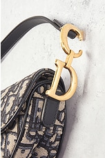FWRD Renew Dior Oblique Saddle Bag in Black, view 8, click to view large image.