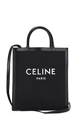 FWRD Renew Celine Vertical Cabas Tote Bag in Black, view 1, click to view large image.