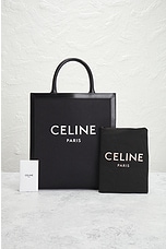 FWRD Renew Celine Vertical Cabas Tote Bag in Black, view 8, click to view large image.