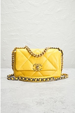 FWRD Renew Chanel Matelasse Chain Shoulder Bag in Yellow, view 2, click to view large image.