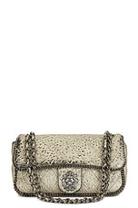 FWRD Renew Chanel Lion Chain Flap Shoulder Bag in Grey, view 1, click to view large image.