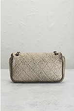 FWRD Renew Chanel Lion Chain Flap Shoulder Bag in Grey, view 3, click to view large image.