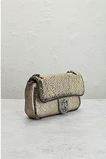 FWRD Renew Chanel Lion Chain Flap Shoulder Bag in Grey, view 4, click to view large image.