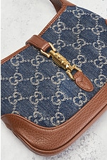 FWRD Renew Gucci Jackie GG Denim Shoulder Bag in Blue, view 6, click to view large image.