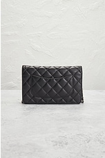 FWRD Renew Chanel Matelasse Lambskin Wallet On Chain Bag in Black, view 3, click to view large image.