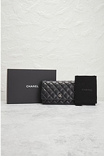 FWRD Renew Chanel Matelasse Lambskin Wallet On Chain Bag in Black, view 8, click to view large image.