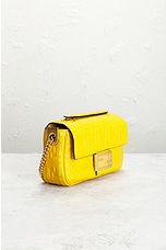 FWRD Renew Fendi Zucca Chain Shoulder Bag in Mustard, view 4, click to view large image.