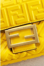 FWRD Renew Fendi Zucca Chain Shoulder Bag in Mustard, view 6, click to view large image.