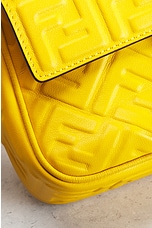 FWRD Renew Fendi Zucca Chain Shoulder Bag in Mustard, view 8, click to view large image.