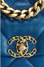 FWRD Renew Chanel Matelasse Chain Shoulder Bag in Blue, view 6, click to view large image.