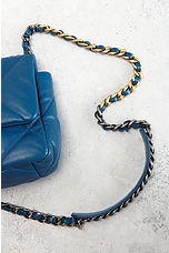 FWRD Renew Chanel Matelasse Chain Shoulder Bag in Blue, view 7, click to view large image.