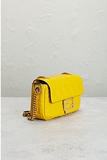 FWRD Renew Fendi Zucca Baguette 2 Way Chain Shoulder Bag in Yellow, view 4, click to view large image.