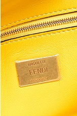 FWRD Renew Fendi Zucca Baguette 2 Way Chain Shoulder Bag in Yellow, view 5, click to view large image.
