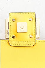 FWRD Renew Fendi Zucca Baguette 2 Way Chain Shoulder Bag in Yellow, view 6, click to view large image.