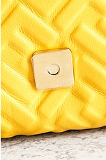 FWRD Renew Fendi Zucca Baguette 2 Way Chain Shoulder Bag in Yellow, view 7, click to view large image.