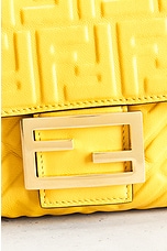 FWRD Renew Fendi Zucca Baguette 2 Way Chain Shoulder Bag in Yellow, view 8, click to view large image.