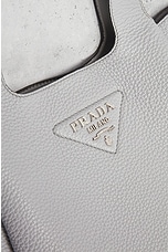 FWRD Renew Prada Vitello Daino Dynamique Handbag in Grey, view 5, click to view large image.