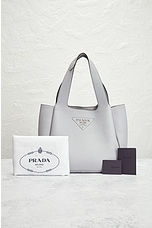 FWRD Renew Prada Vitello Daino Dynamique Handbag in Grey, view 8, click to view large image.