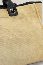 FWRD Renew Chanel Deauville GM Canvas Tote Bag in Beige, view 9, click to view large image.