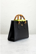 FWRD Renew Gucci Bamboo Diana 2 Way Handbag in Black, view 4, click to view large image.